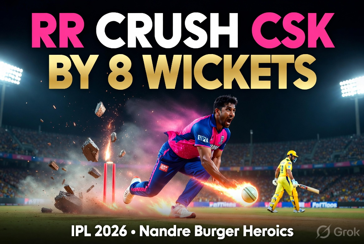 Image related to RR Thrash CSK by 8 Wickets in 3rd match: IPL in 2026